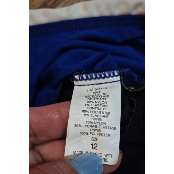 Ralph Lauren Haulter Ruched Slimming Bathingsuit Swimsuit Women's Size 12 - Picture 4 of 4